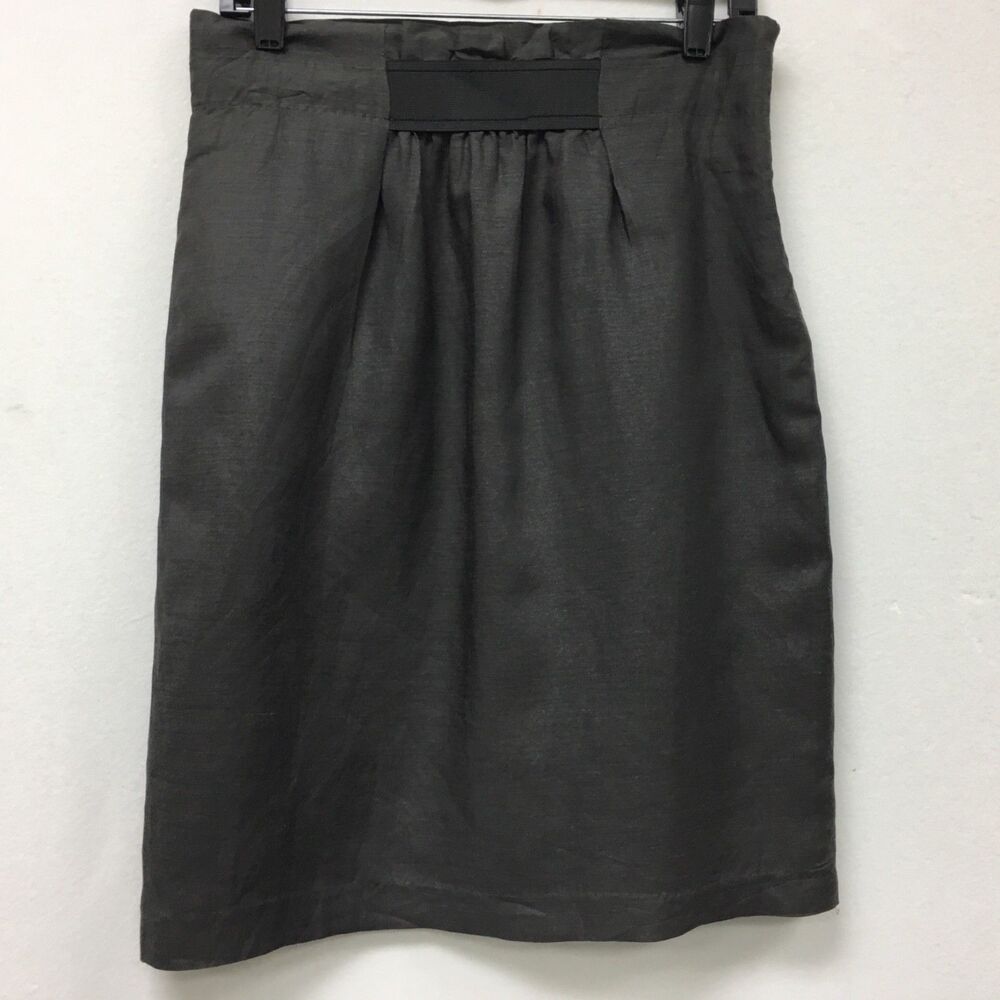 Au Lieu Women's Skirt 6 Gray Pencil‎ Straight